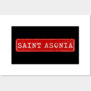 vintage retro plate Saint Asonia Posters and Art